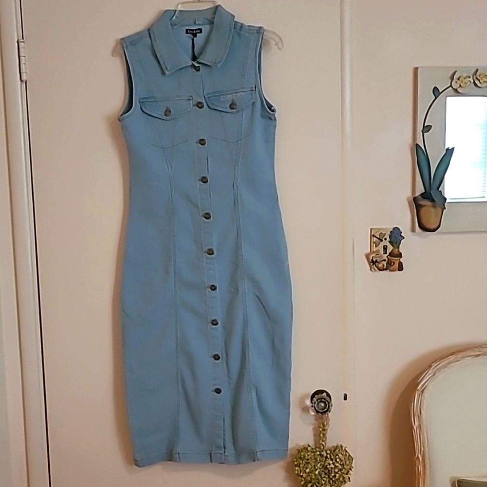 Bebe denim maxi dress